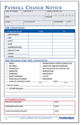 payroll change form